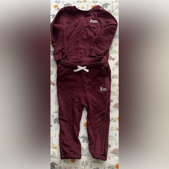 Kith Other - Kith kids burgundy cotton sweatsuit
